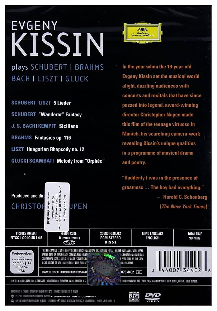 その他 Kissin Plays Schubert Brahms Bach Liszt Gluck [DVD] [Import] 6g7v4d0 Amazon.co.jp: Kissin Plays Schubert Brahms Bach Liszt Gluck